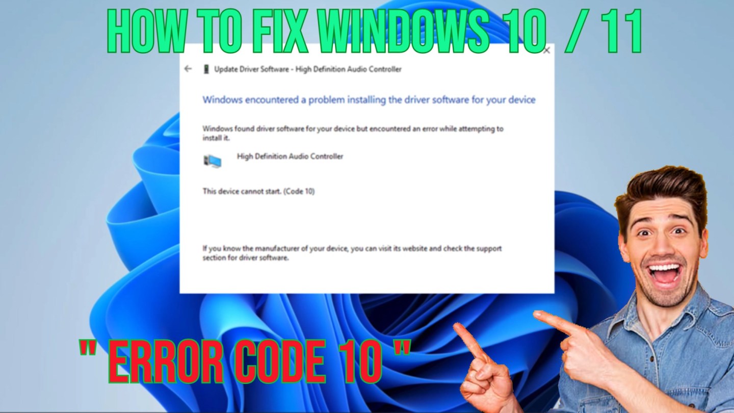 Video Error Code Windows Error Code 10 – Quick Fix Methods Windows 10 / 11 – DTECPC CO UK.